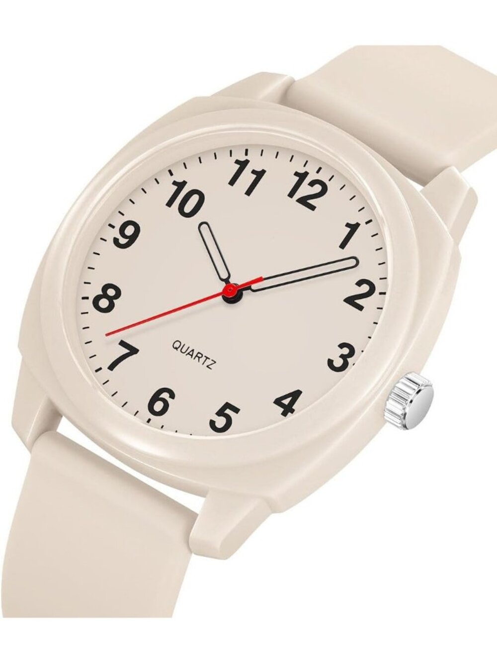 Unisex Off-White Fashion Simple Analog Quartz Silicone Strap Waterproof Watch - Picture 2 of 6